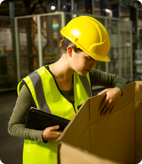 Photo of a warehouse worker